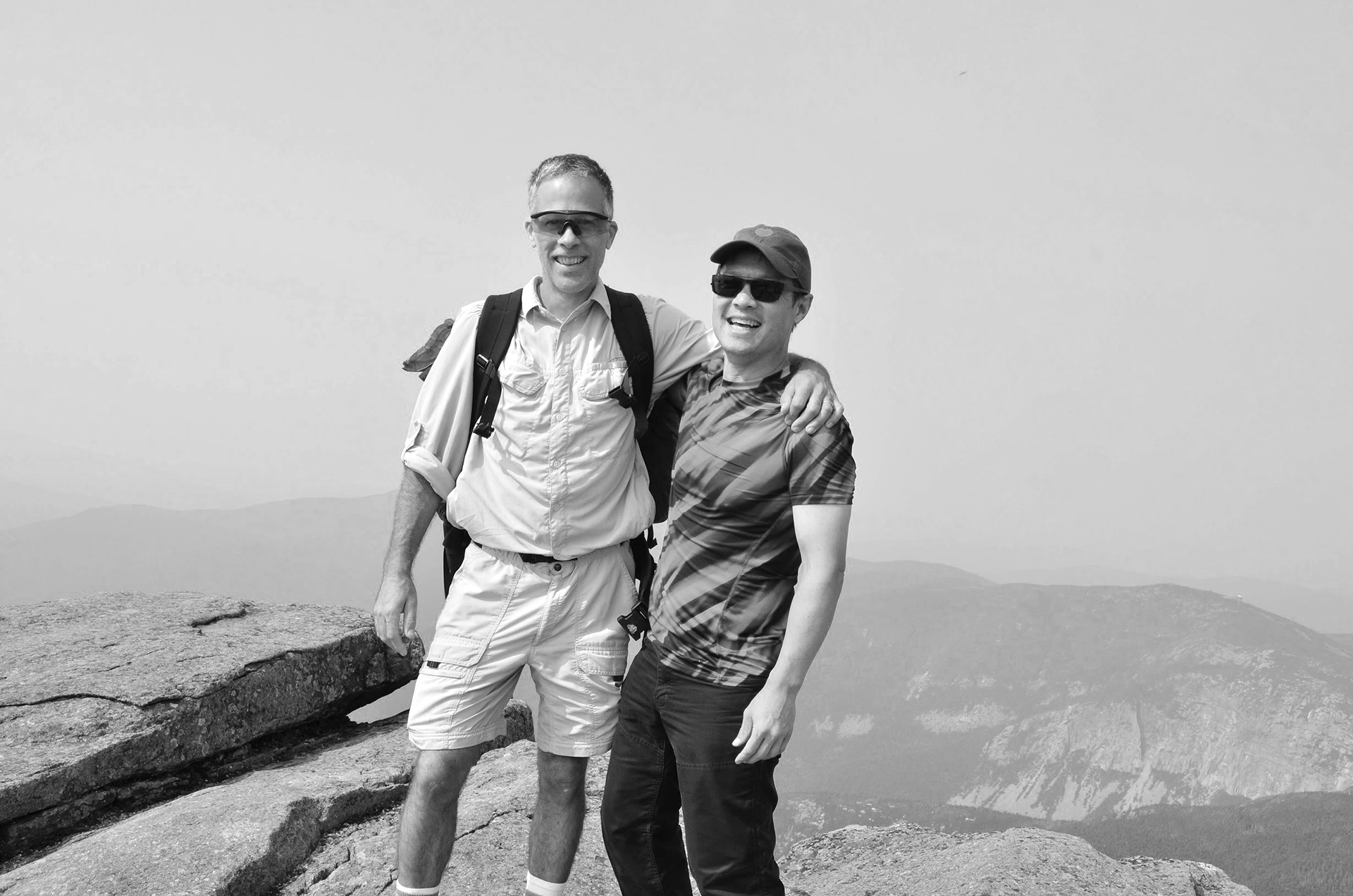 Tony and Andy on top of mountain in New Hampshire